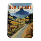 Vintage Reise nach Neuseeland Magnet (Vertikal)