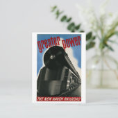 Vintage Reise nach New Haven Postkarte (Stehend Vorderseite)