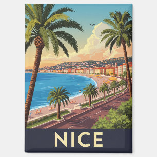 Vintage Reise nach Nizza Magnet