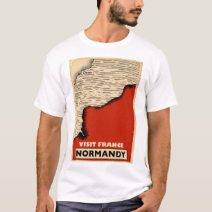 Vintage Reise nach Normandie, Frankreich T-Shirt