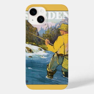 Vintage Reise nach Schweden, Fischerei Sportfische Case-Mate iPhone 14 Hülle