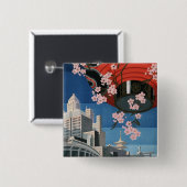 Vintage Reise nach Tokio Button (Vorne & Hinten)
