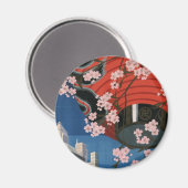 Vintage Reise nach Tokio Magnet (Vorderseite/Rückseite)