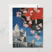 Vintage Reise nach Tokio Postkarte (Vorne/Hinten)