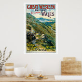 Vintage-Reise nach Wales Werbung Poster (Küche)