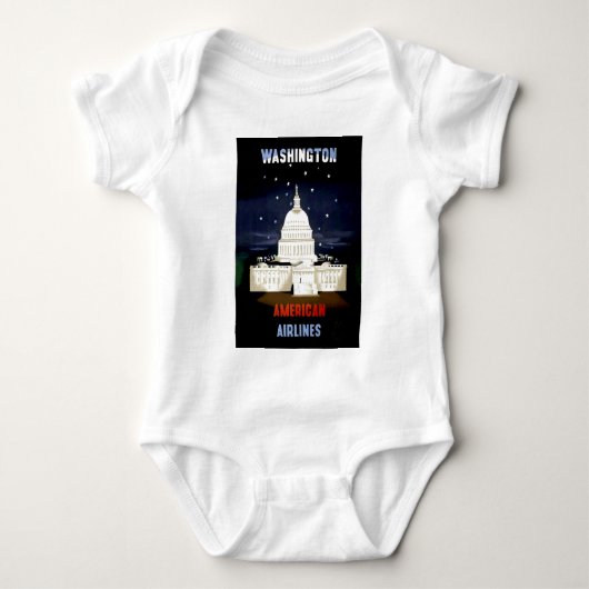 Vintage Reise nach Washington DC Baby Strampler (Vorderseite)