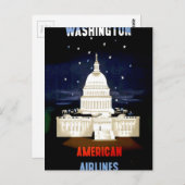 Vintage Reise nach Washington DC Postkarte (Vorne/Hinten)