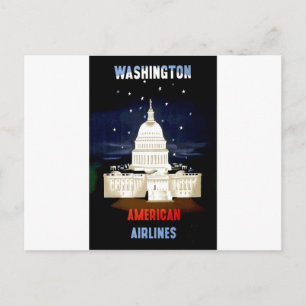 Vintage Reise nach Washington DC Postkarte