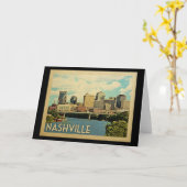 Vintage Reise Nashvilles Tennessee Karte (Gelbe Blume)