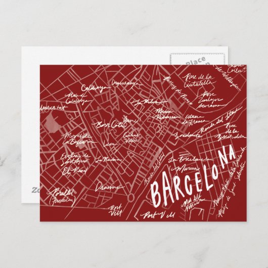 Vintage Reise-neue Postkarte Barcelonas Spanien (Vorne/Hinten)