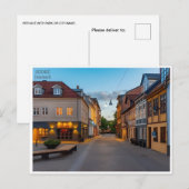 Vintage Reise Odense Dänemark Stadthäuser Postkarte (Vorne/Hinten)