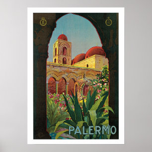 Vintage Reise, Palermo Italien Poster