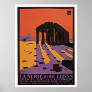Vintage Reise Palmyra-Syriens Poster