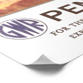 Vintage Reise, Penzance. Poster (Ecke)