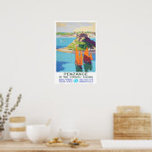 Vintage Reise, Penzance. Poster (Küche)