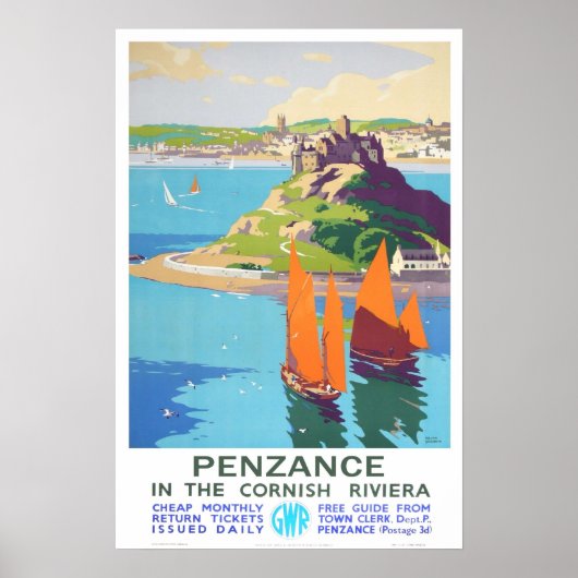 Vintage Reise, Penzance. Poster (Vorne)