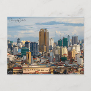 Vintage Reise Phnom penh Kambodscha Angkor Wat Postkarte