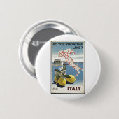 Vintage Reise-Plakat-Anzeigen-Retro Drucke Button (Vorne & Hinten)