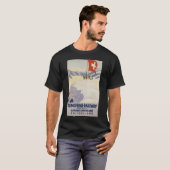 Vintage Reise-Plakat-Anzeigen-Retro Drucke T-Shirt (Vorne ganz)