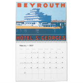 Vintage Reise-Plakat-Kunst Kalender (Feb 2027)