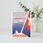 Vintage Reise-Plakate: See Zürich die Schweiz Postkarte (Stehend Vorderseite)