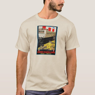 Vintage Reise-Plakate: Staat-Linien T-Shirt