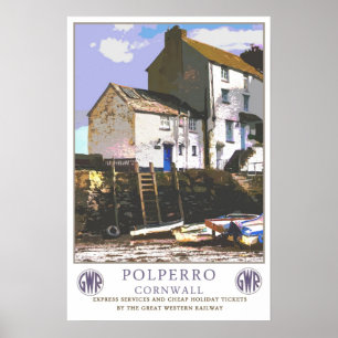 Vintage Reise, Polperro. Poster