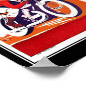 Vintage Reise Poster Motorrad Rennen (Ecke)