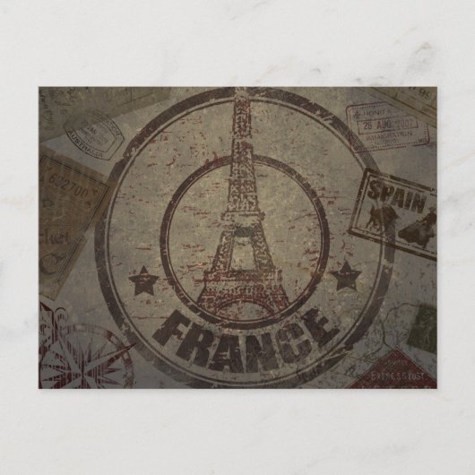 Vintage-Reise Postkarte (Vorderseite)