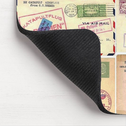 Vintage Reise-Postkarten Mousepad (Ecke)