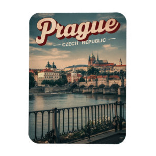 vintage Reise Prag Tschechische Republik Geschenke Magnet