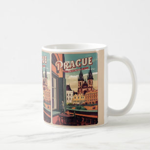 Vintage Reise prague tschechische Republik Geschen Kaffeetasse