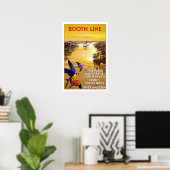 Vintage Reise, Quantas-Amazon Kreuzfahrt Poster (Heimbüro)