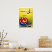 Vintage-Reise,Quantas-Empire Airways Poster (Küche)