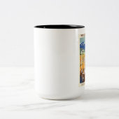 Vintage Reise Queenstowns, Neuseeland Zweifarbige Tasse (Mittel)