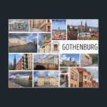 Vintage Reise Retro Aquarell Göteborg Schweden Postkarte<br><div class="desc">Vintag,  Retro,  Reise,  modern,  Aquarell,  Classic,  Göteborg,  Schweden,  Wasserfarbe Göteborg,  Schweden, </div>