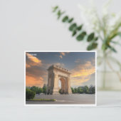 Vintage Reise retro bucharest Rumänien Roumanie Postkarte (Stehend Vorderseite)