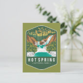 Vintage Reise Retro Hot Springs USA Nationalpark Postkarte (Stehend Vorderseite)
