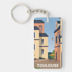Vintage Reise Retro Souvenir Toulouse france Schlüsselanhänger