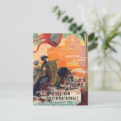 Vintage Reise Rom Italien - Postkarte (Stehend Vorderseite)