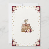 Vintage Reise-rustikales BlumenBrautparty-Party Einladung (Rückseite)