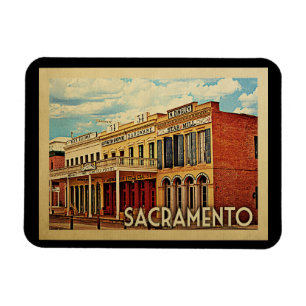 Vintage Reise Sacramentos Kalifornien Magnet