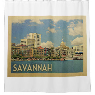 Vintage Reise Savanne-Georgia Duschvorhang
