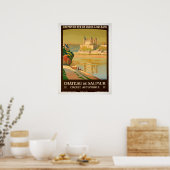 Vintage Reise - Schloss Saumur Frankreich Poster (Küche)