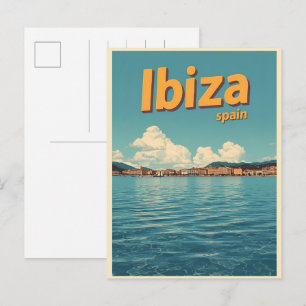 Vintage Reise Spanien IBIZA Balearen Geschenke Postkarte