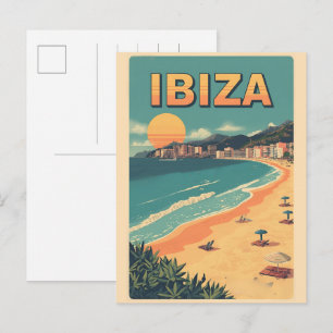 Vintage Reise Spanien IBIZA Balearen Geschenke Postkarte
