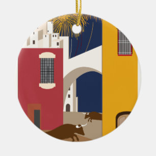 Vintage-Reise Spanien Keramikornament