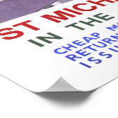 Vintage Reise, St. Michael's Mount. Poster (Ecke)