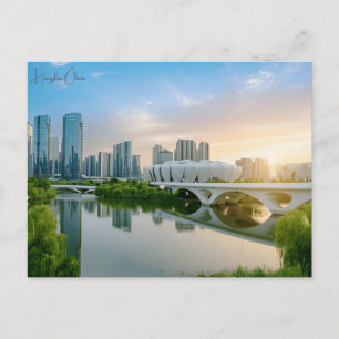 Vintage Reise Stadt Hangzhou China Chinesisches Re Postkarte