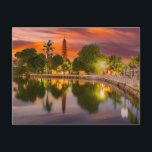 Vintage Reise Stadt hanoi vietnam Retro Urlaub Postkarte<br><div class="desc">Vintag,  Retro,  Reise,  modern,  Aquarell,  klassisch,  Stadt,  hanoi,  vietnam, </div>